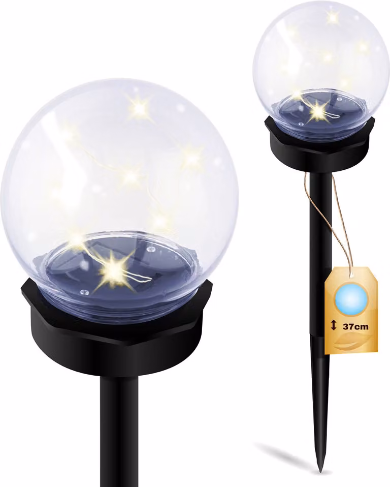 Volteno lampada solare palla di plastica 10cm stella