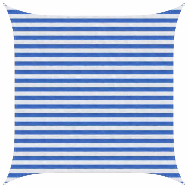 Telo Ombra Blu e Bianco 2,5 x 2,5 m HDPE