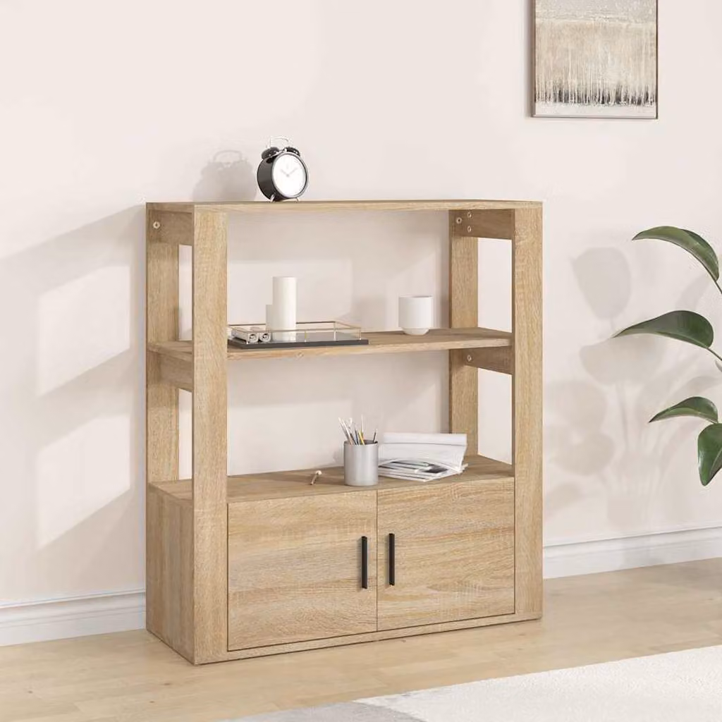 Credenza vidaXL in Rovere Sonoma, L 80 cm x P 30 cm x H 90 cm