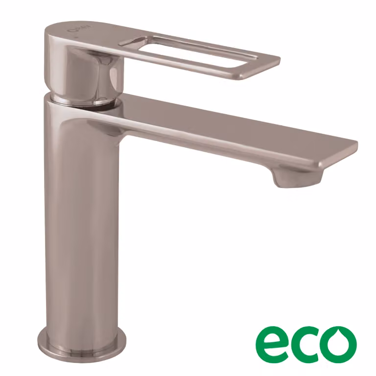 Slezák-RAV Miscelatore per lavabo NIL - grigio metallo - lucido, Colore: GRIGIO METALLICO - lucido, Finitura superficiale: PVD, Dimensione: 3/8''