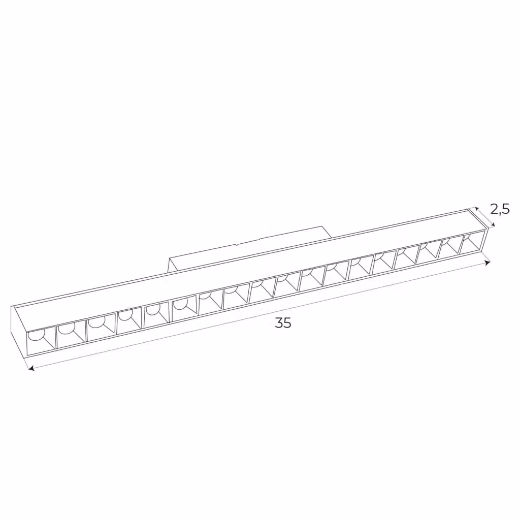 Lampada lineare magnetica Zigbee LED 18W Maxlight nera dimmabile con regolazione CCT – 2