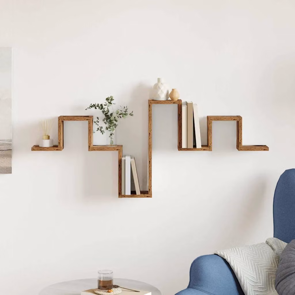 Scaffale da parete vidaXL in legno vecchio marrone L: 104,5 cm, P: 43 cm, H: 10 cm