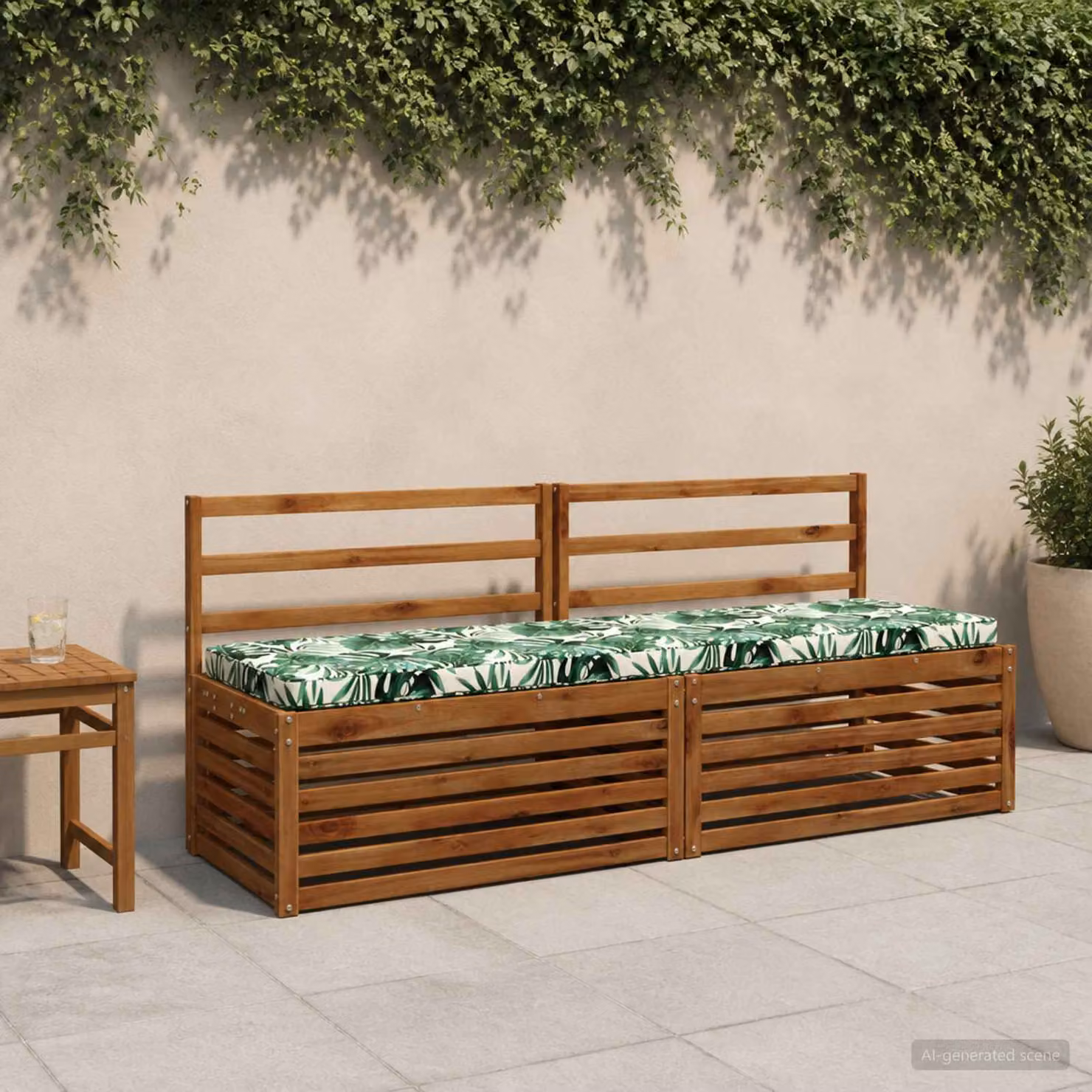 Cuscino per panchina vidaXL VUGHT verde in poliestere con rivestimento lavabile e resistente ai raggi UV