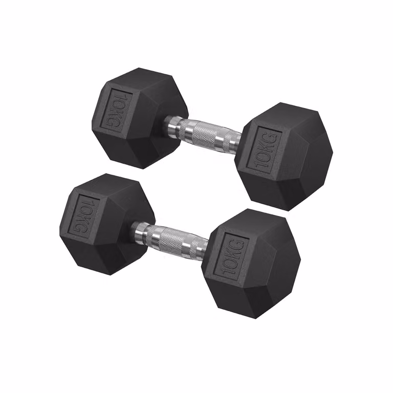 Set di manubri esagonali, 2 x 10 kg