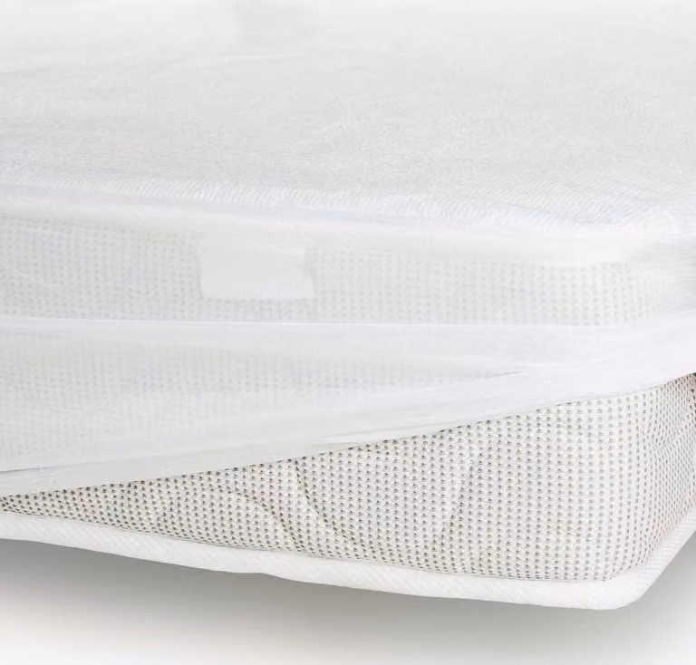 Coprimaterasso in cotone 100%, impermeabile, bianco, 90x190 cm