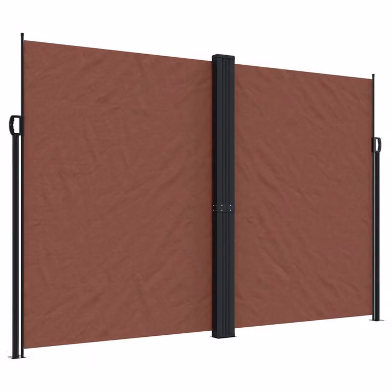 Tenda da Sole Laterale Retrattile Marrone 220x1000 cm