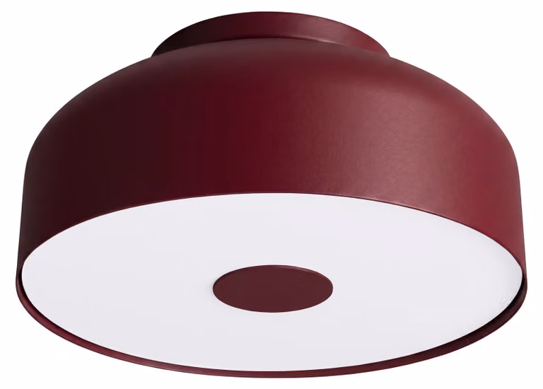 Plafoniera OMIQ bordeaux 4xE27 15W in acciaio/PVC 15x30x30 cm Sollux Lighting