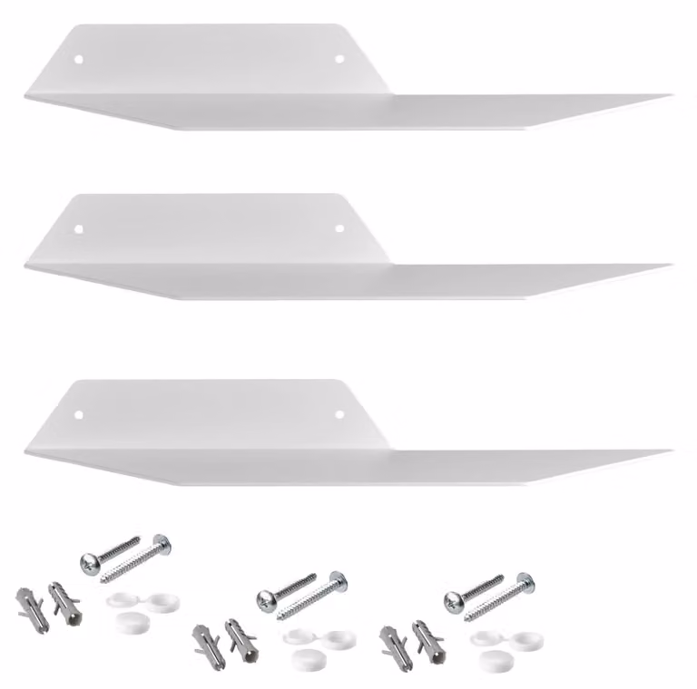 Omgoods - Set di 3 mensole da parete moderne, ideali per bagno e cucina