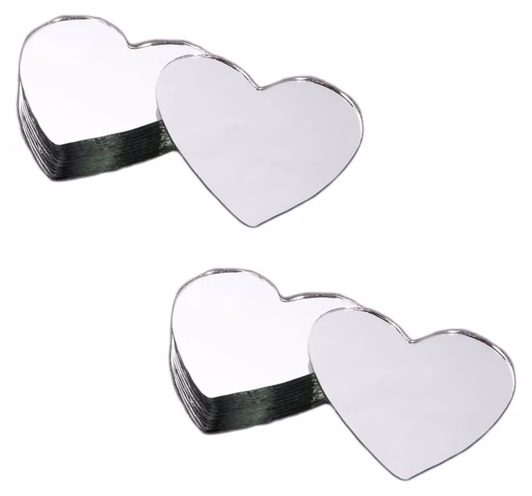 Specchio a forma di cuore - Specchio da parete portatile - Specchio da viaggio - Specchio da trucco - Decorazione artigianale - Vet resistente