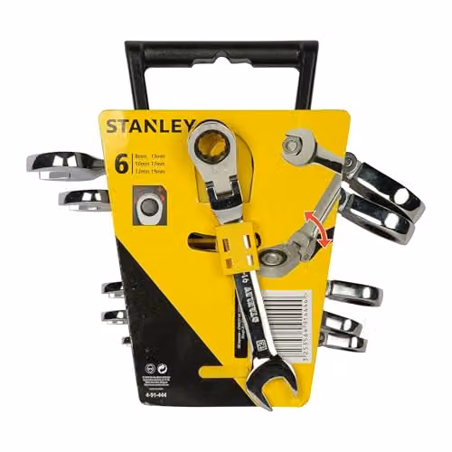 STANLEY - 4-91-444 Set 6 chiavi combinate a cricchetto