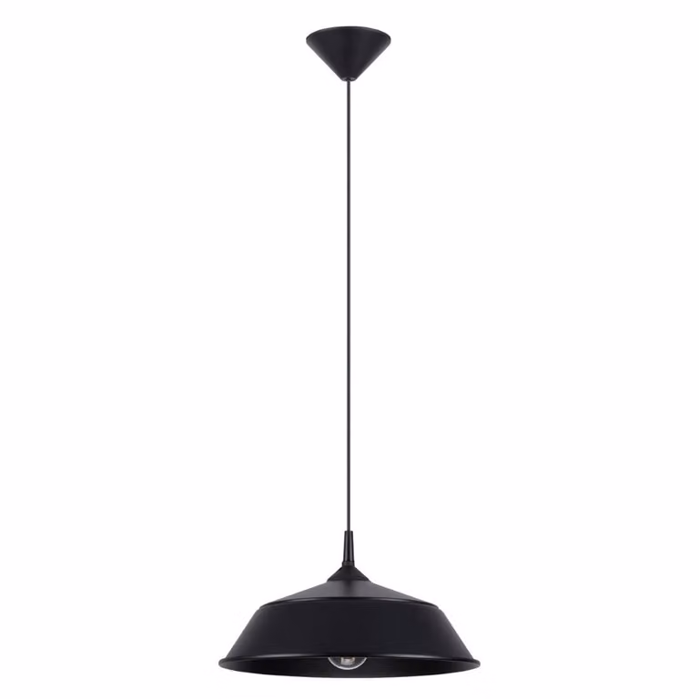 Lampada a sospensione FRIKA nero 1xE27 15W acciaio 74x34x34cm Sollux Lighting