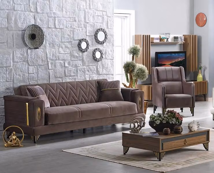 Couch Sofa Sofagarnitur Wohnlandschaft Sitzgarnitur Polstermöbel Sitzgruppe 3+1