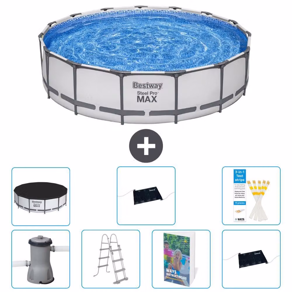 Piscina gonfiabile Bestway Steel Pro MAX, rotonda, 457x122 cm, composta da 6 parti, modello S562