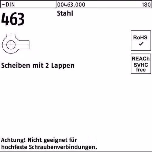 Dischi Reyher DIN 463 acciaio 6,4 004630000064000 (1000 pezzi)