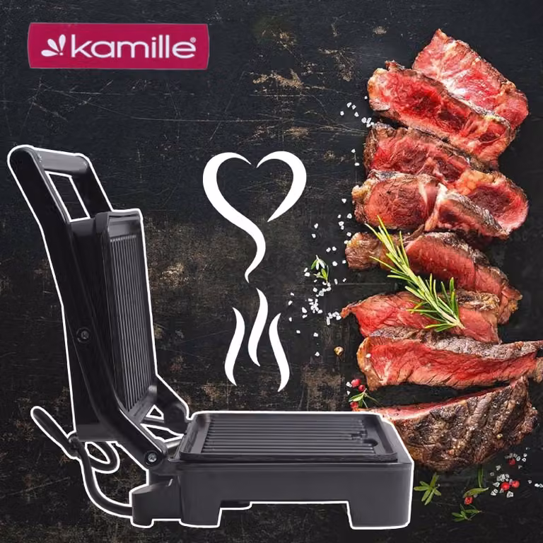 Tostapane Elettrico A Piega Per Panini Kamille Km-6722