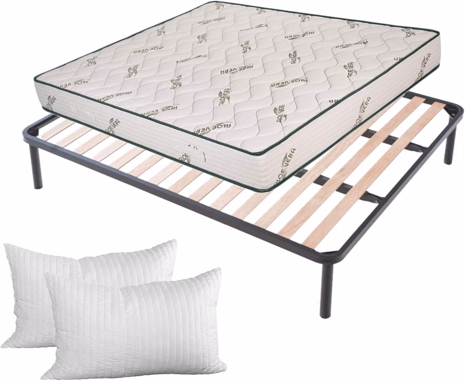 Kit rete APPLE e materasso ALOE FASHION 165x195 cm