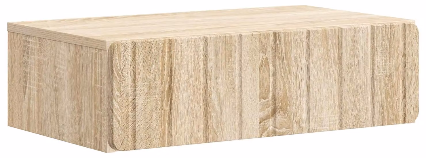 Tavolino da Parete Laterale Rovere Sonoma 59 x 34,5 x 17 cm
