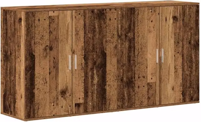 Credenza 2 pz | Madia | Buffet da pranzo | Armadio da pranzo Legno vecchio 79 x 38 x 80 cm Legno multistrato