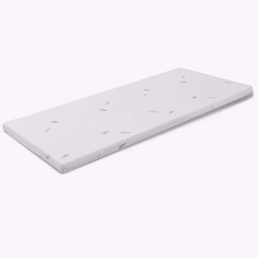 Topper in Memory Foam MIASUITE con tessuto Aloe Vera, sfoderabile, Bianco, L/P: 170 x 190 cm, H: 8 cm – 2