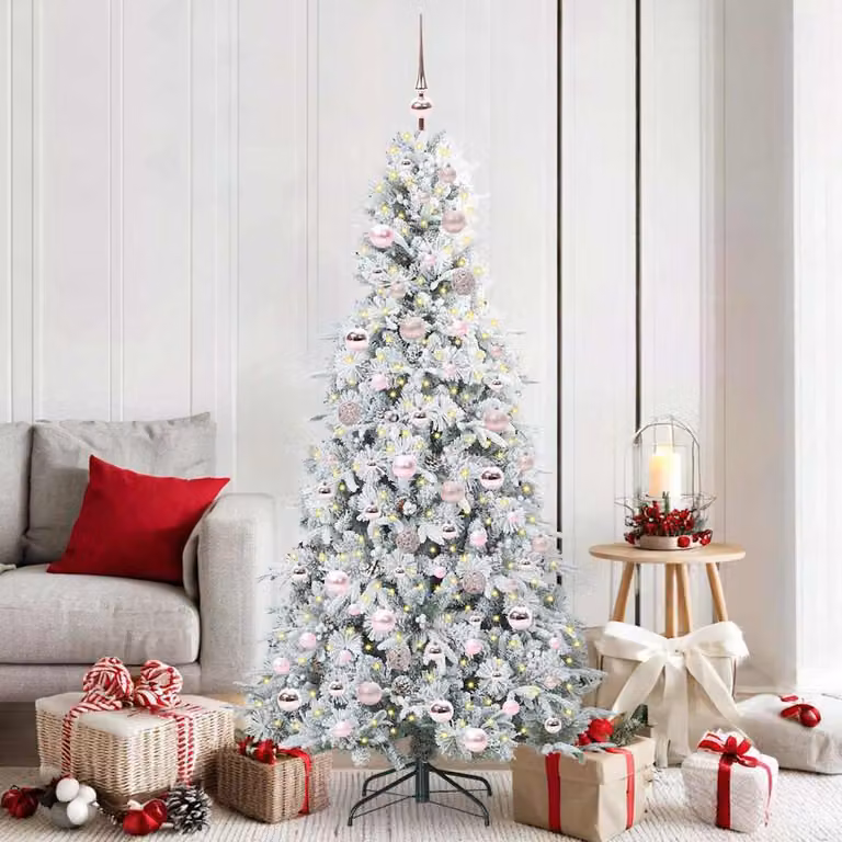 Maison Exclusive - Albero di Natale artificiale pieghevole, bianco, 180 cm, in PE e PVC