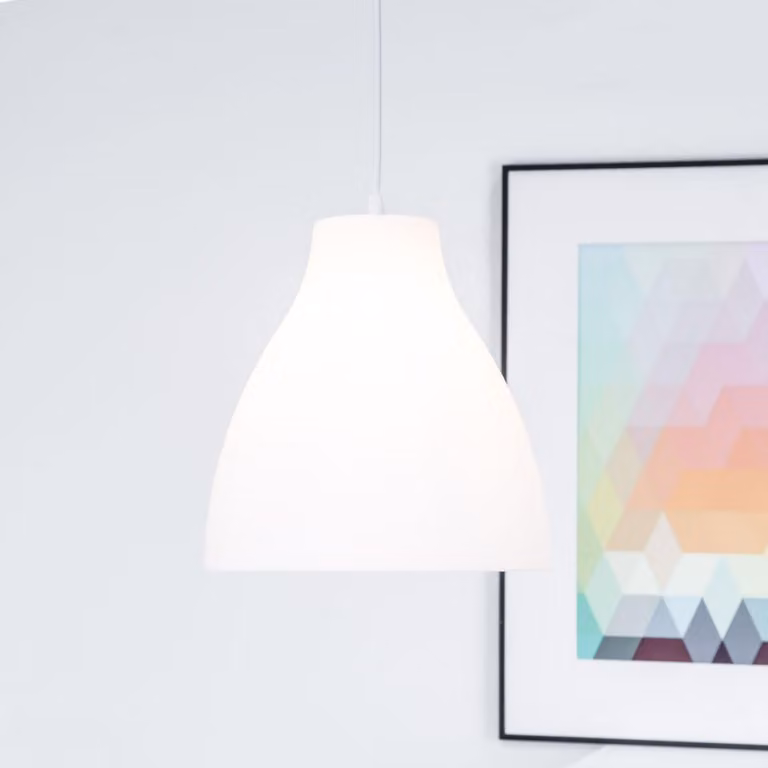 lampada a sospensione bianca - lampada a sospensione dal design semplice - diametro 28 cm