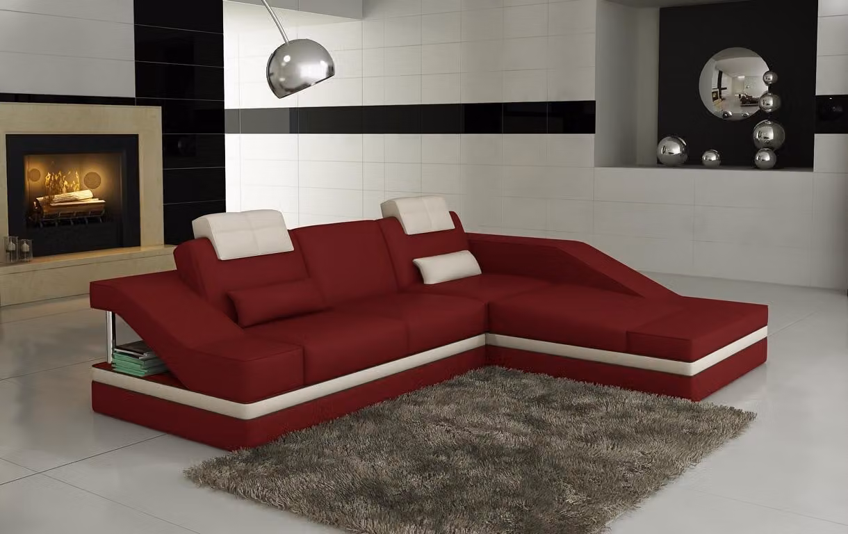 Design Ecken Polster Eck Sofa XXL BigCouch Leder Sofas Garnitur Wohnlandschaft