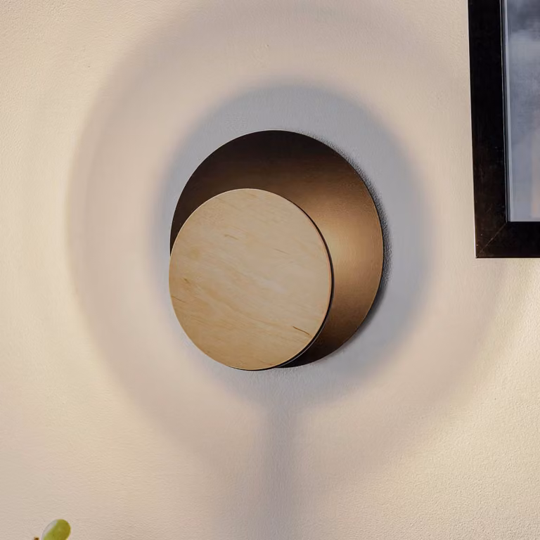 Applique da parete Circle EMIBIG LIGHTING, dimmerabile, Nero, Soggiorno / Sala da pranzo, Metallo, Moderno, Applique