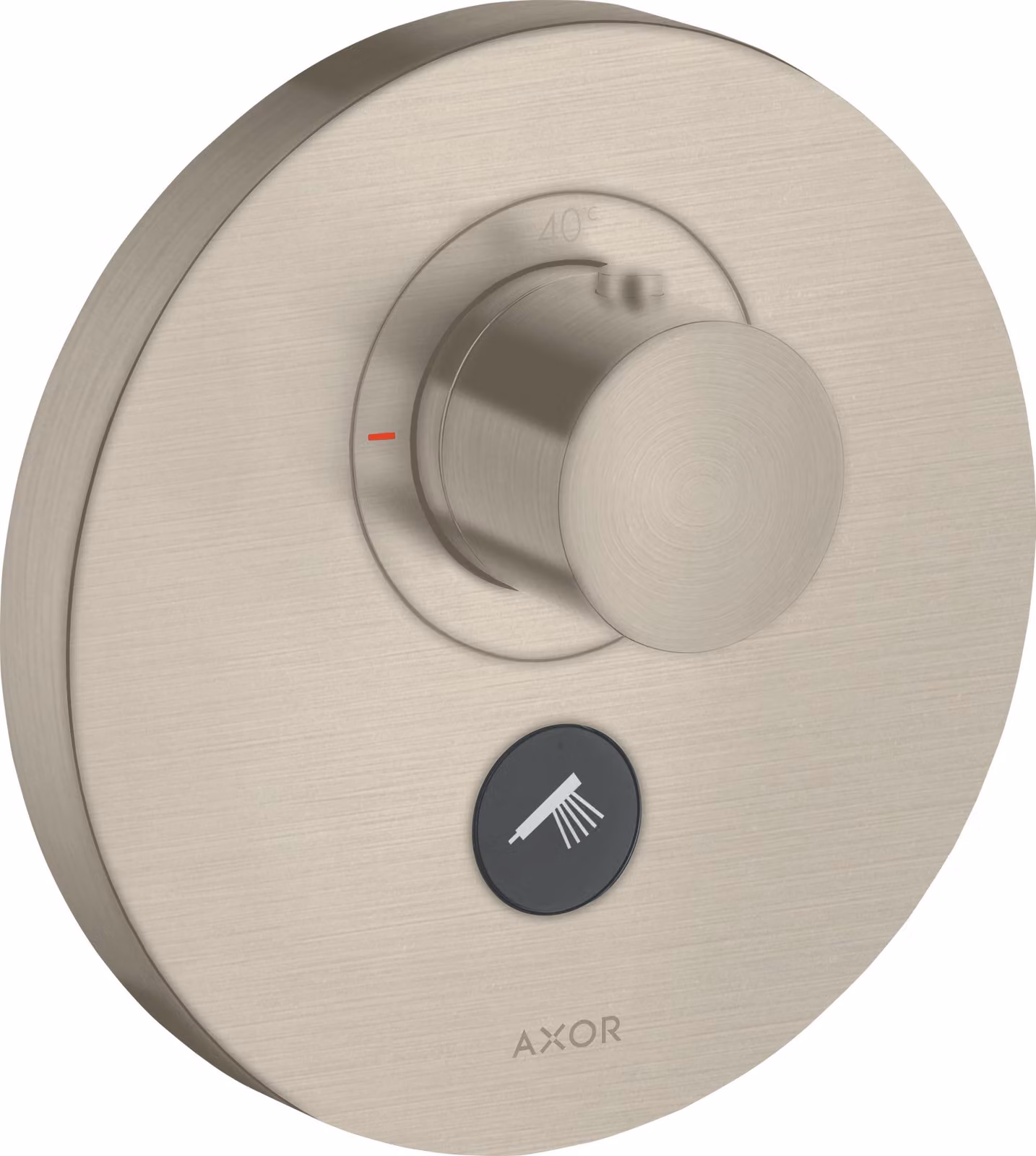 hansgrohe AXOR Starck ShowerSelect Thermostat rond à débit élevé encastré pour 1 consommateur et 1 prise supplémentaire, 36726820, 36726820