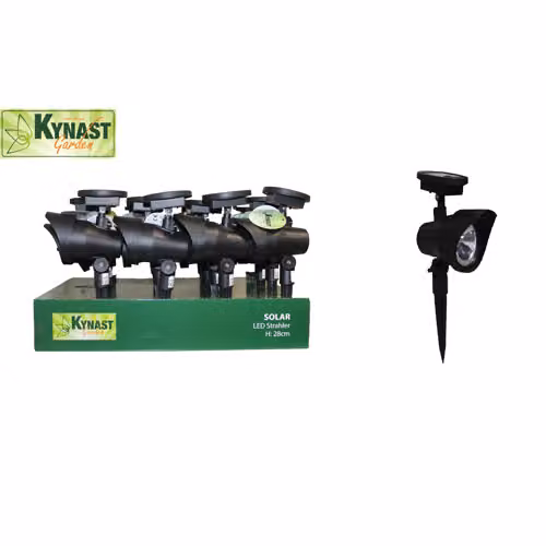 Faro solare Kynast Proiettore spot nero con picchetto a terra 29 cm