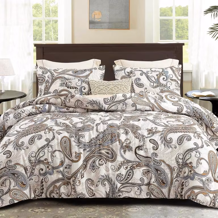 Copertura per letto 220 x 230 cm, adatta per tutte le stagioni, con 2 federe, colore grigio antracite, per la camera da letto
