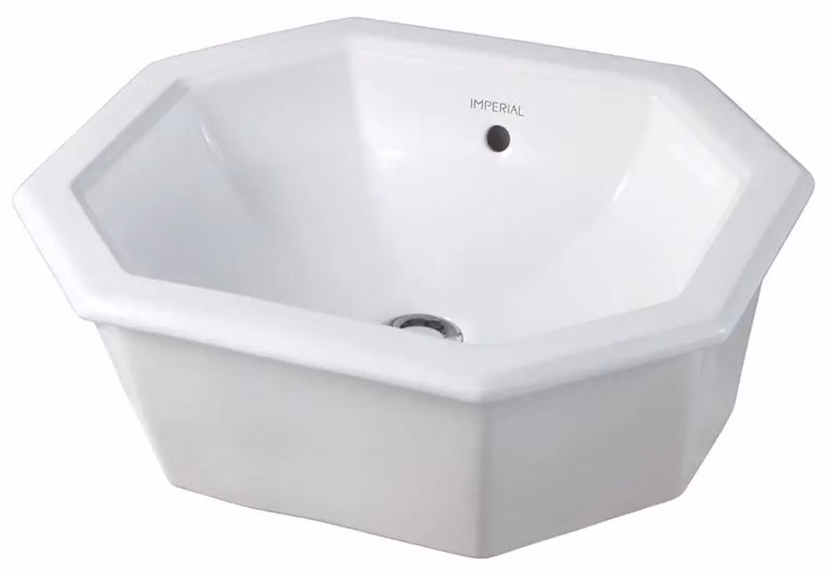 Casa Padrino lavabo da inserire bianco 50 x 41,5 x h. 17,5 cm - Lavabo in Vetroceramica da inserire - Qualità lusso - Art Nouveau Art Deco