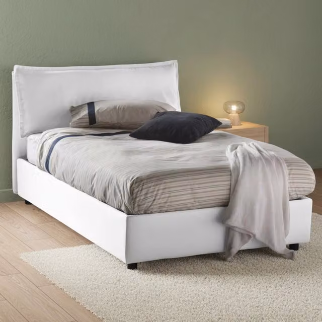 Letto Attinia Talamo Italia con Materasso Incluso, Bianco, L/P: 120 x 200 cm, H: 205 cm – 1