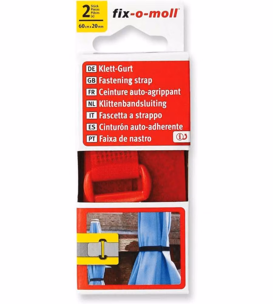 Cinghie di Trasporto Regolabili Rosse 60x20 mm Set 2 Pezzi