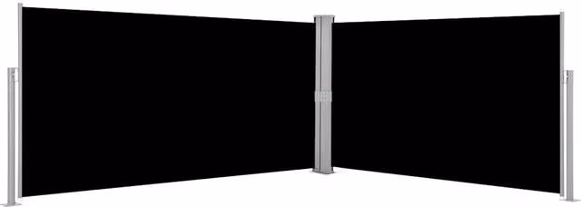 Tenda da Sole Laterale Retrattile Nera 160x600 cm
