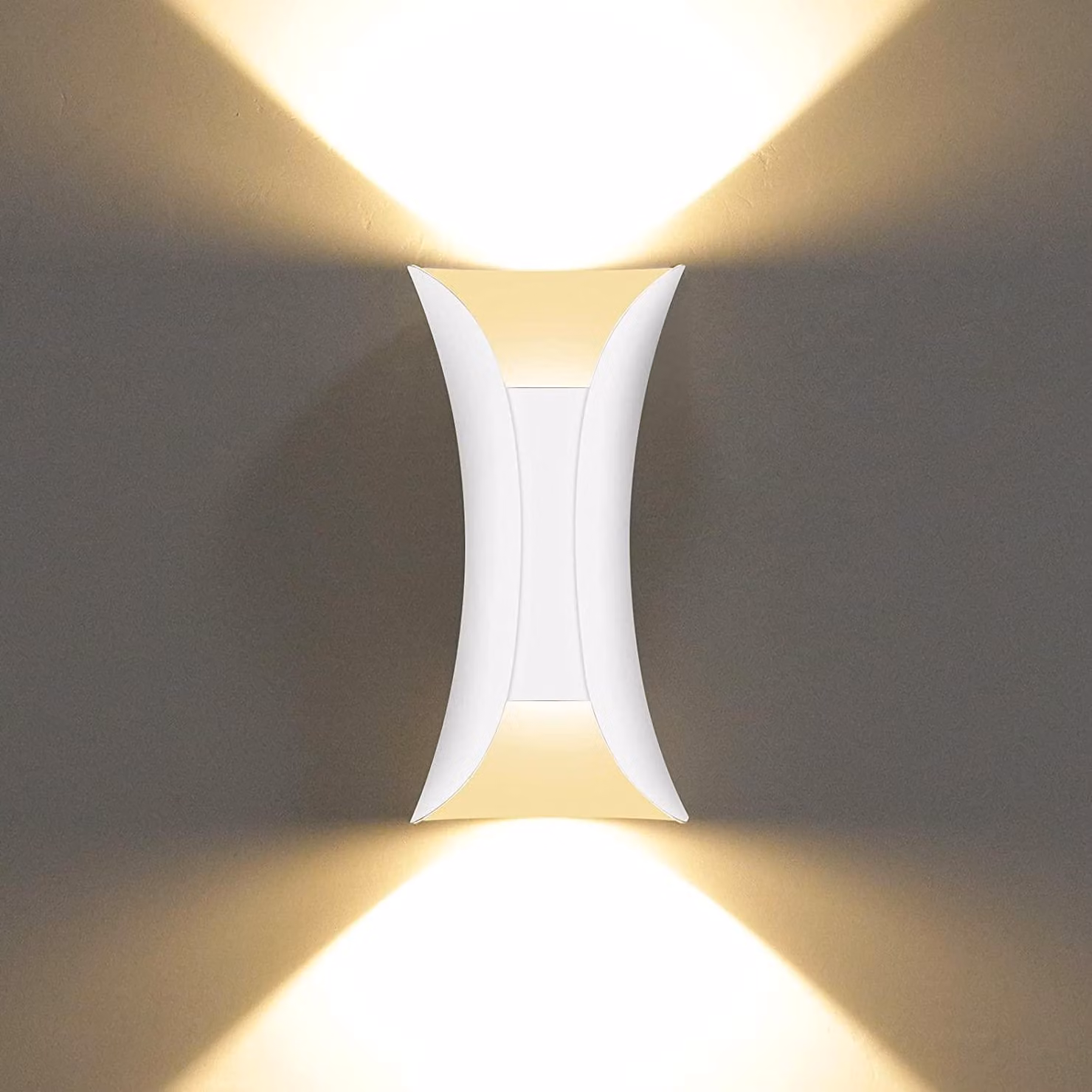 Lampada a LED da parete, 10W, grado di protezione IP65, alluminio, 3000K, dimensioni 20x10x8,5 cm