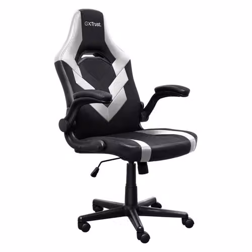 Sedia gaming Trust GXT 703W RIYE Chair in nero e bianco con poggiatesta e braccioli – 3