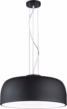 Lampada Sospensione Tonda Moderna 4 Luci Lampadario Nero Baron GD Trio