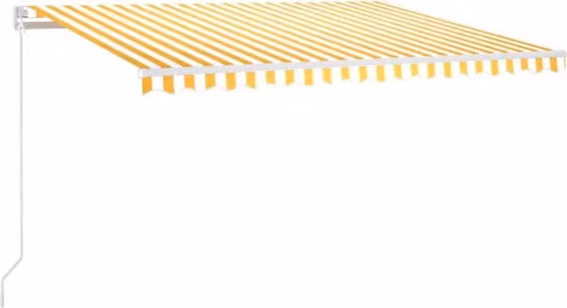 Tenda da Sole | Tenda parasole Retrattile Manuale 400x350 cm Gialla e Bianca