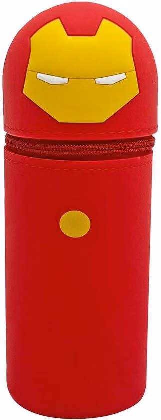 Custodia in silicone con cerniera, grande, morbida, autoportante, 2 in 1