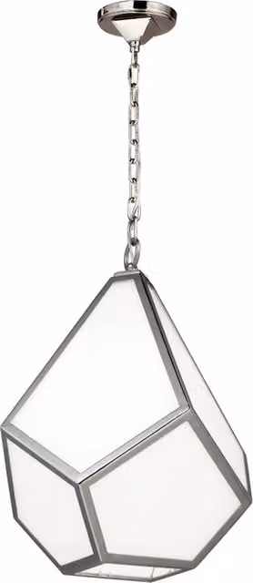 Lampada a sospensione Diamond Feiss argento e bianco, Ø 34,3 cm, attacco E27
