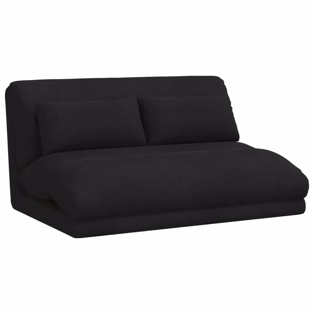 Sedia da pavimento moderna vidaXL in velluto nero con struttura in metallo e plastica – 2