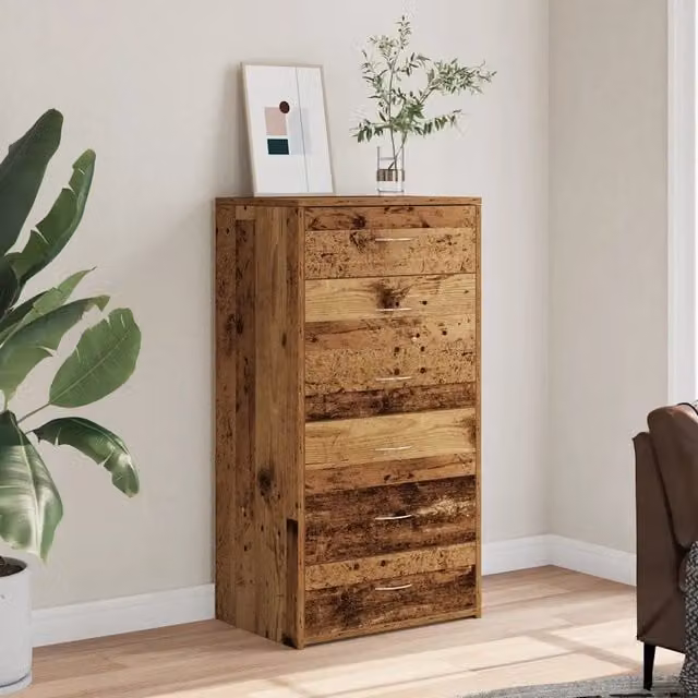 Credenza a parete vidaXL in MDF marrone stile minimalista L: 50 cm, P: 34 cm, H: 96 cm – 1