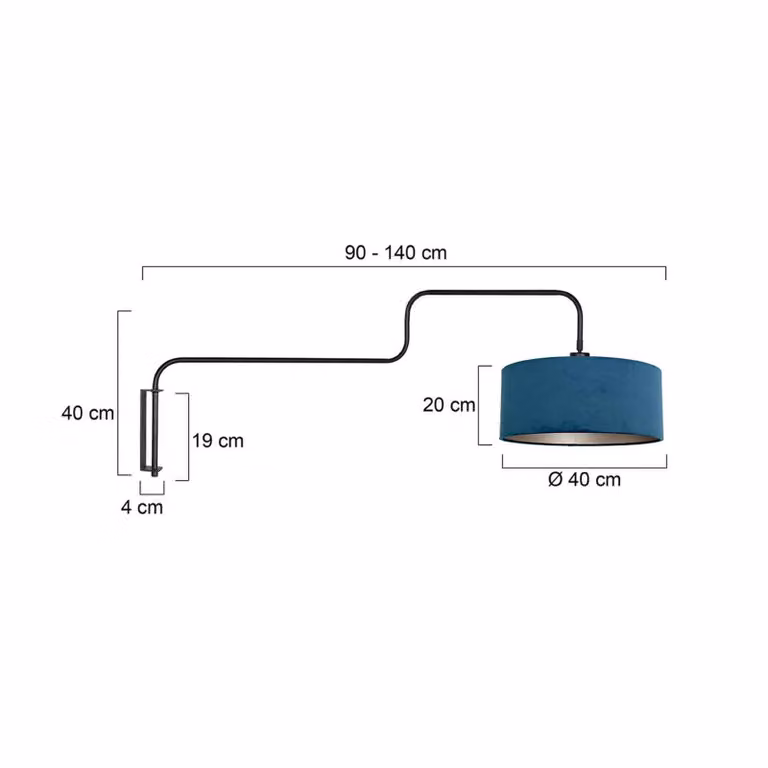 Steinhauer Applique da parete Bloeba, Nero, Soggiorno / Sala da pranzo, Metallo, Moderno, Applique