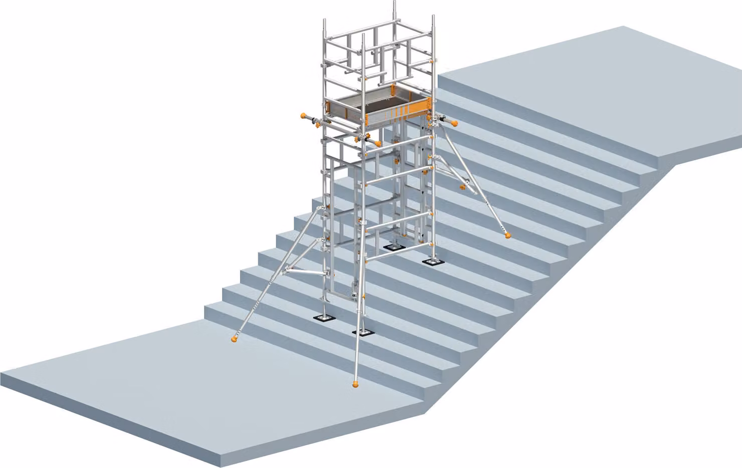 Kit scale Layher per ponteggio mobile SoloTower P2 SafetyPlus con 2 passaggi 4,65 m AH