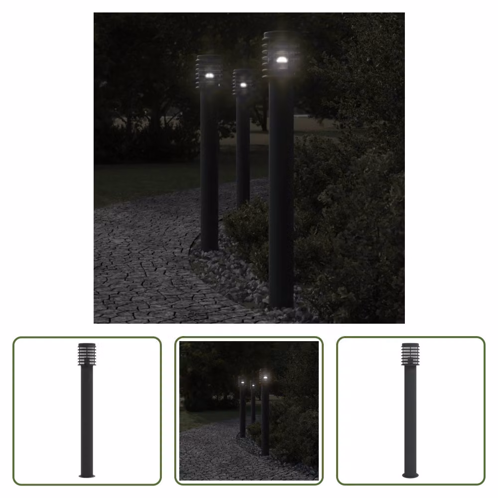 The Living Store Percorso luce nero 110 cm in acciaio inox