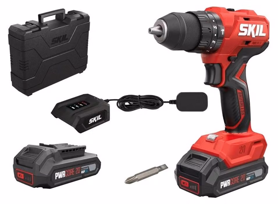 Trapano a batteria cordless, modello 3021HB, 20V, 2 batterie da 2Ah