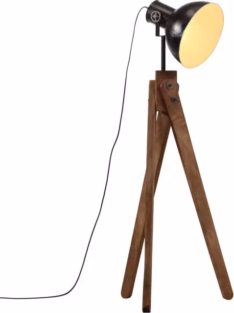 Lampada da terra industriale regolabile atmosfera accogliente 45 x 45 x 120 cm in ferro nero 02_0047530