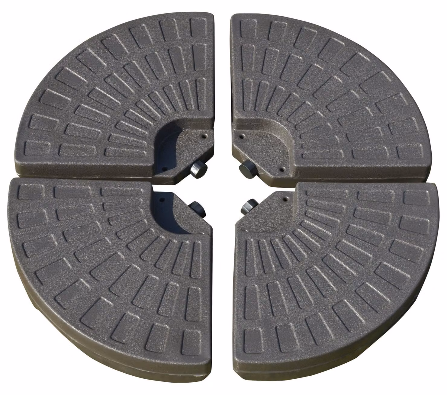 Base per Ombrellone da Giardino Ø100x10,5 cm in HDPE Marrone