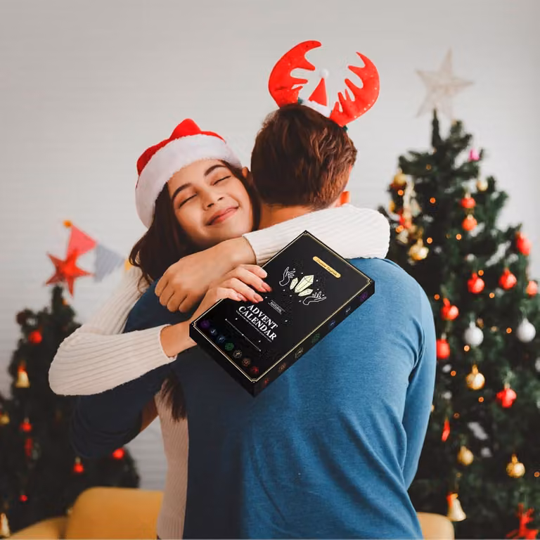 Calendario dell'Avvento 2024 - Pietre preziose - Regalo di cristallo per bambini