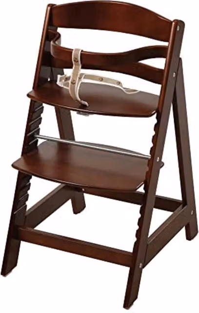 Seggiolone in legno per bambini - 81D x 7W x 55H cm - 6kg - Miele di castagna